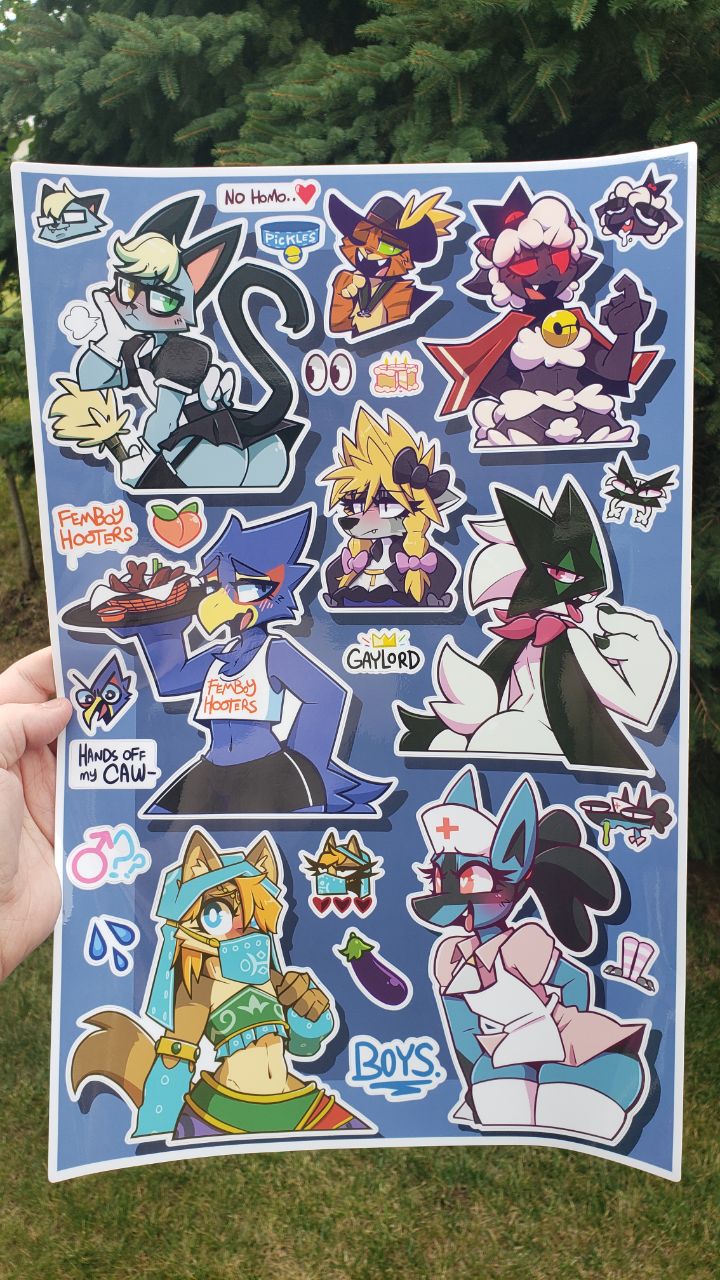 'FEMBOYS' JUMBO 11x17in Sticker Sheet