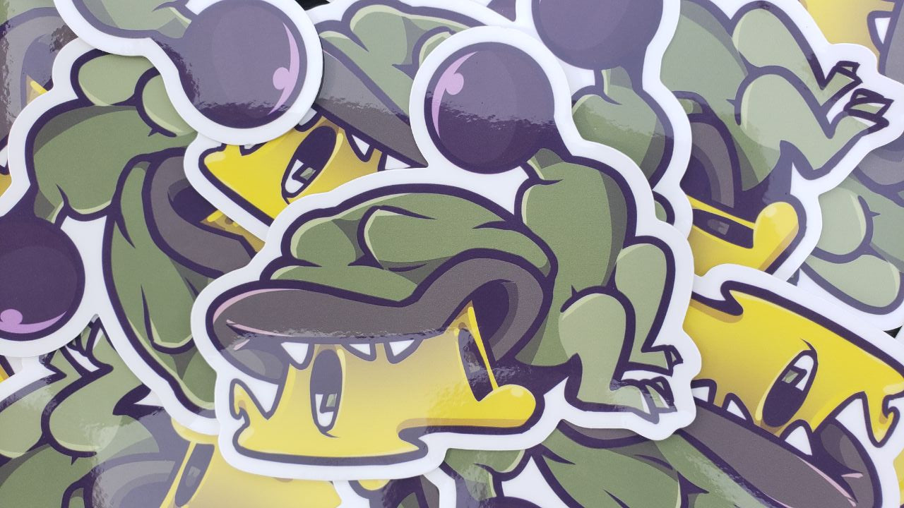 Lethal Company: Sick Lizard (4'' Sticker)