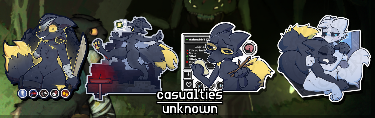 Casualties: Unknown Sticker Bundle (x4 4'' Stickers) >PREORDER<