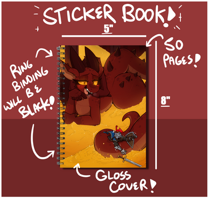 'DRAGON'S LAIR' A5 Reusable Sticker Book (PREORDER)