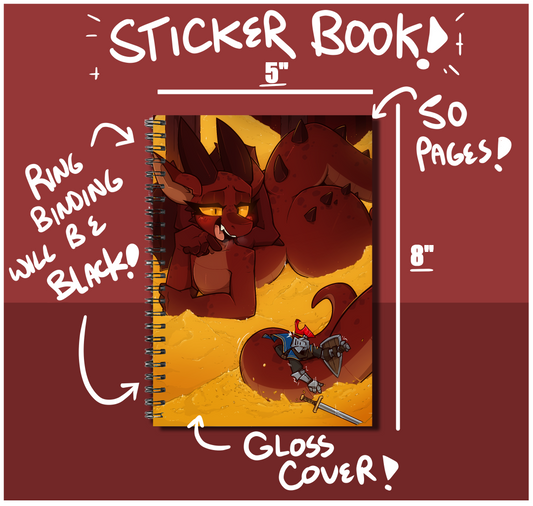 'DRAGON'S LAIR' A5 Reusable Sticker Book (PREORDER)