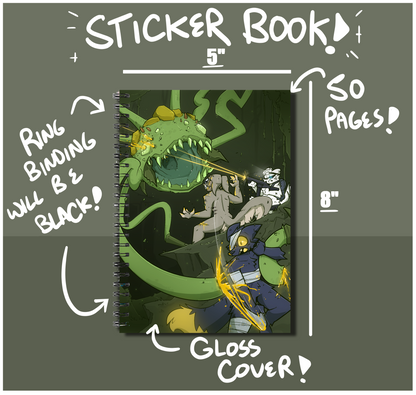 'OVERGROWN DEPTHS SURVIVORS' Casualties: Unknown A5 Reusable Sticker Book (PREORDER)