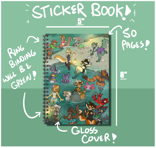 'FEMBOY SPA DAY!' A5 Reusable Sticker Book >PREORDER<